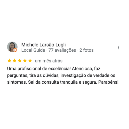 Feedback Dra leticia adorno Gastroenterologista em brasilia